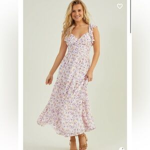 Altar’d state Annie chiffon maxi dress